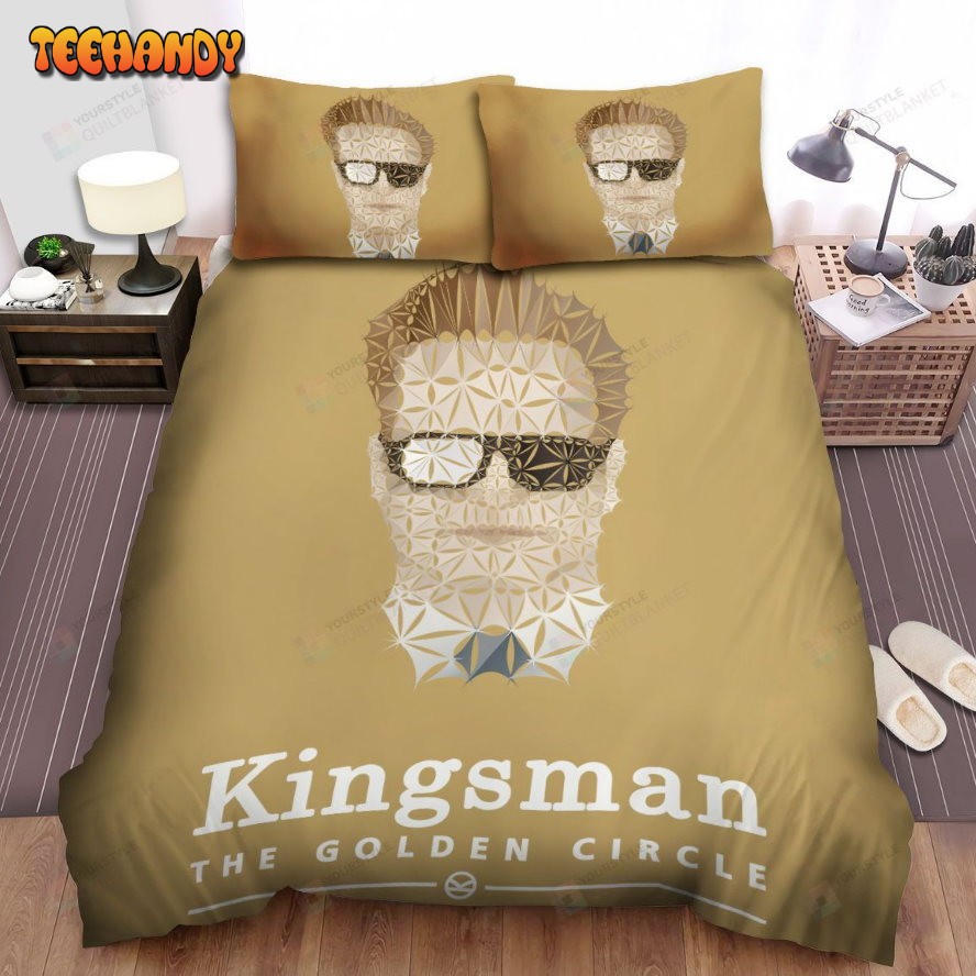 Kingsman The Golden Circle Movie Cracked Face Poster Comforter Bedding Sets