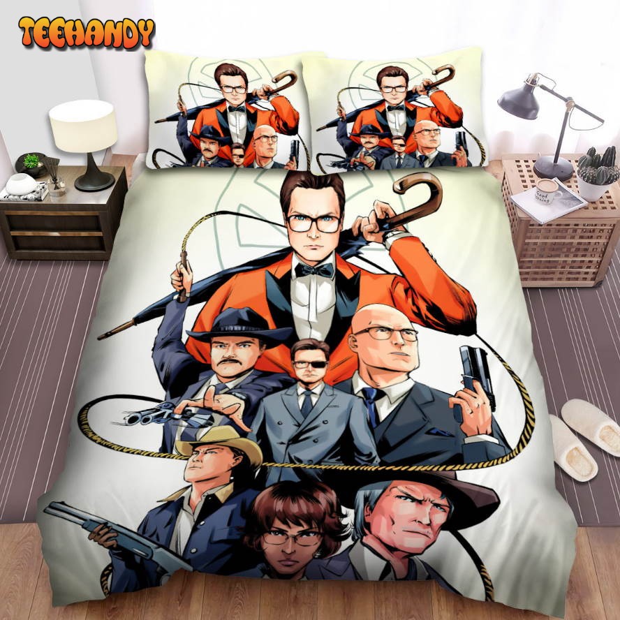 Kingsman The Golden Circle Movie Digital Art I Spread Comforter Bedding Sets