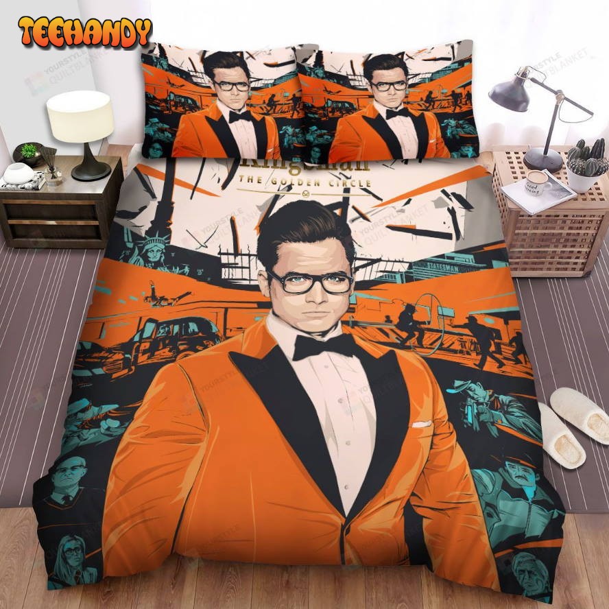 Kingsman The Golden Circle Movie Elegant Man Poster Comforter Bedding Sets