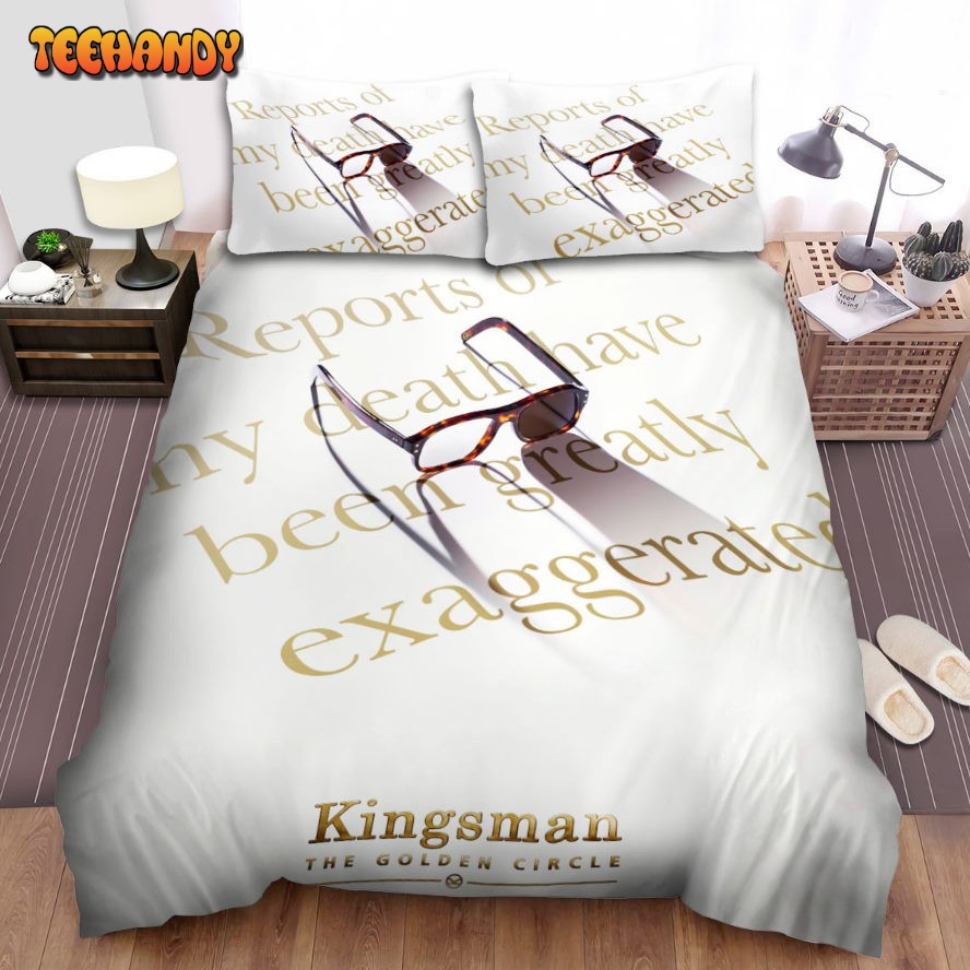 Kingsman The Golden Circle Movie Glasses Poster Comforter Bedding Sets