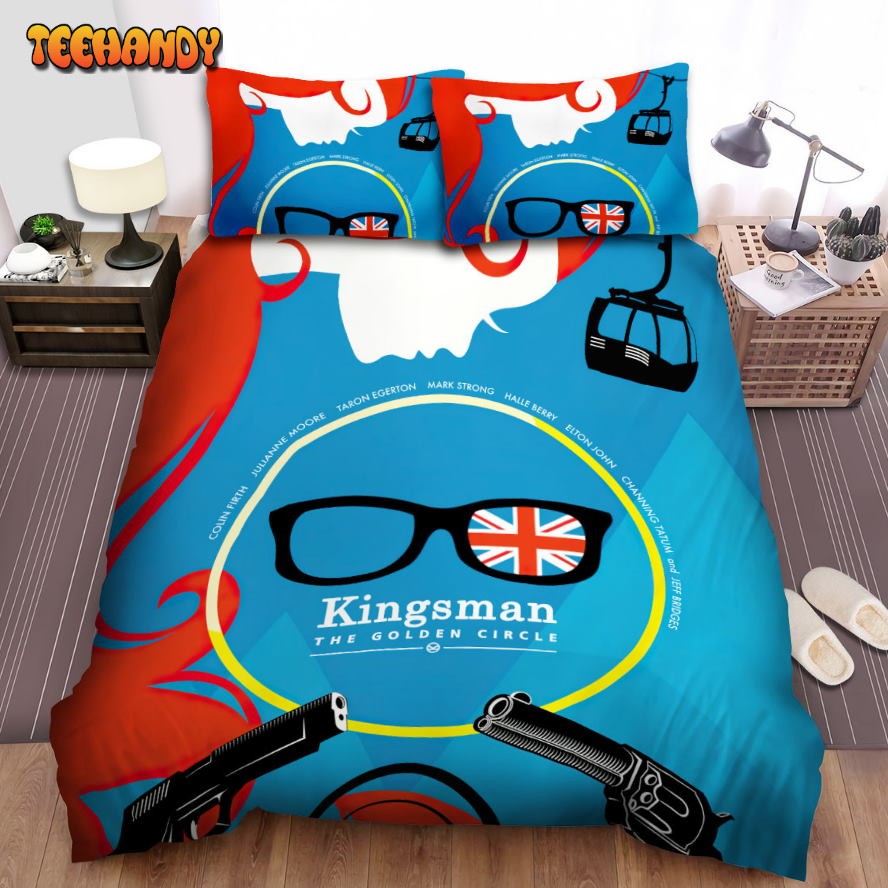 Kingsman The Golden Circle Movie Glassy In The Circle Poster Bedding Sets