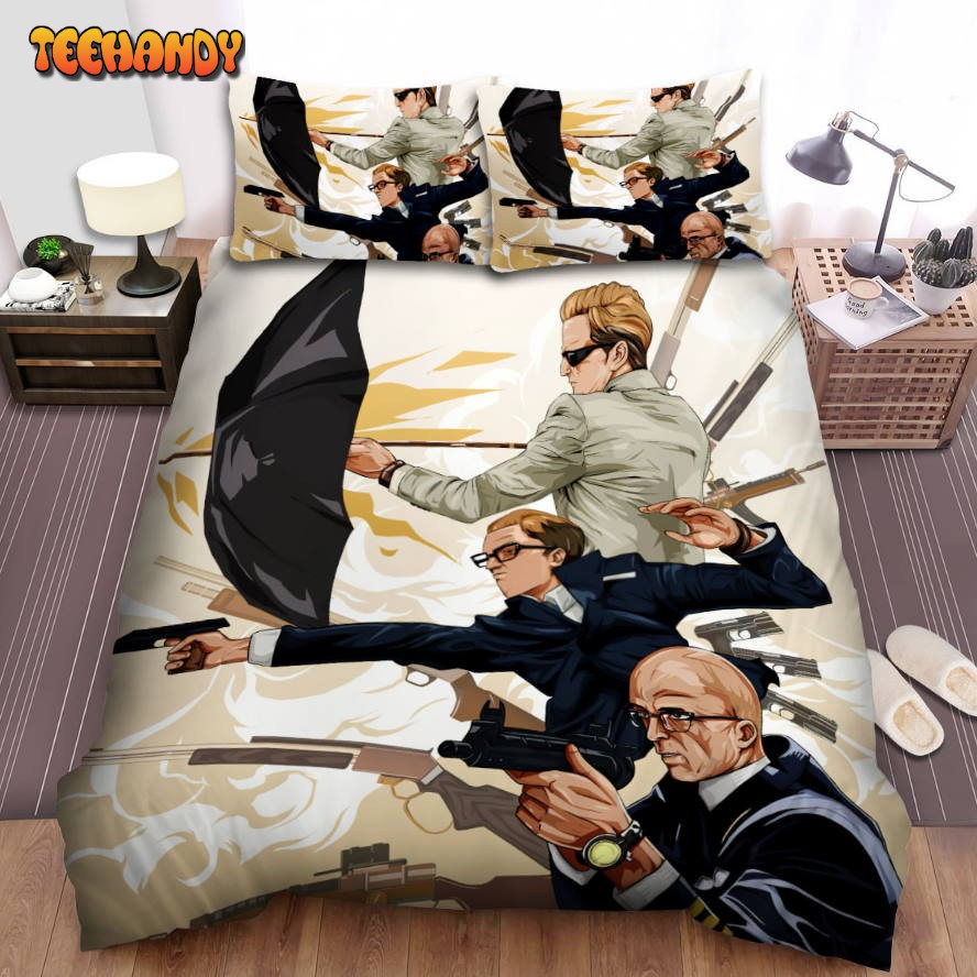 Kingsman The Golden Circle Movie Man With Gun Poster Comforter Bedding Sets