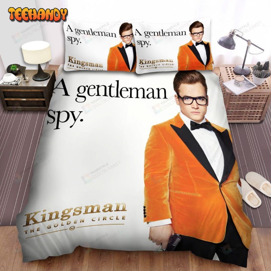 Kingsman The Golden Circle Movie Orange Suite Poster Comforter Bedding Sets