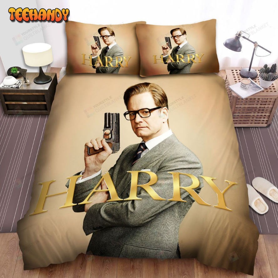 Kingsman The Secret Service Harry Poster Spread Comforter Bedding Sets