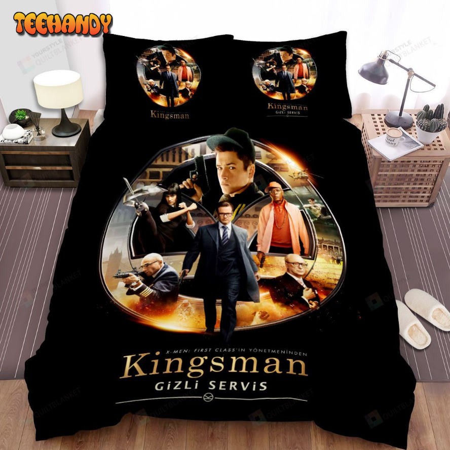 Kingsman The Secret Service Movie Poster 5 Spread Comforter Bedding Sets