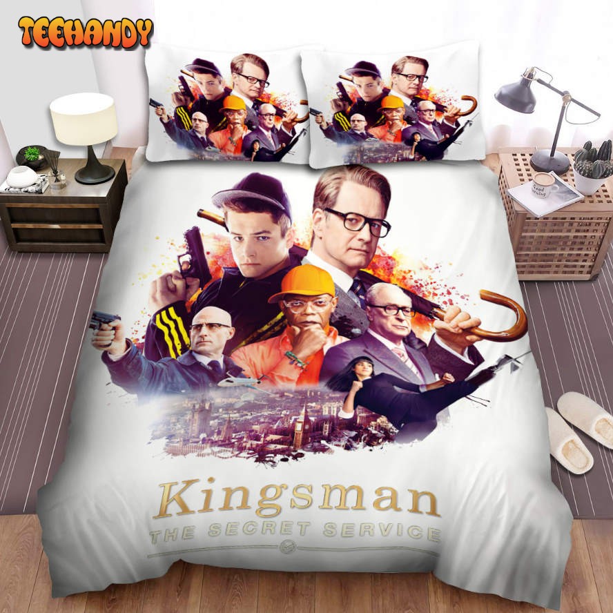 Kingsman The Secret Service Movie Poster 6 Spread Comforter Bedding Sets