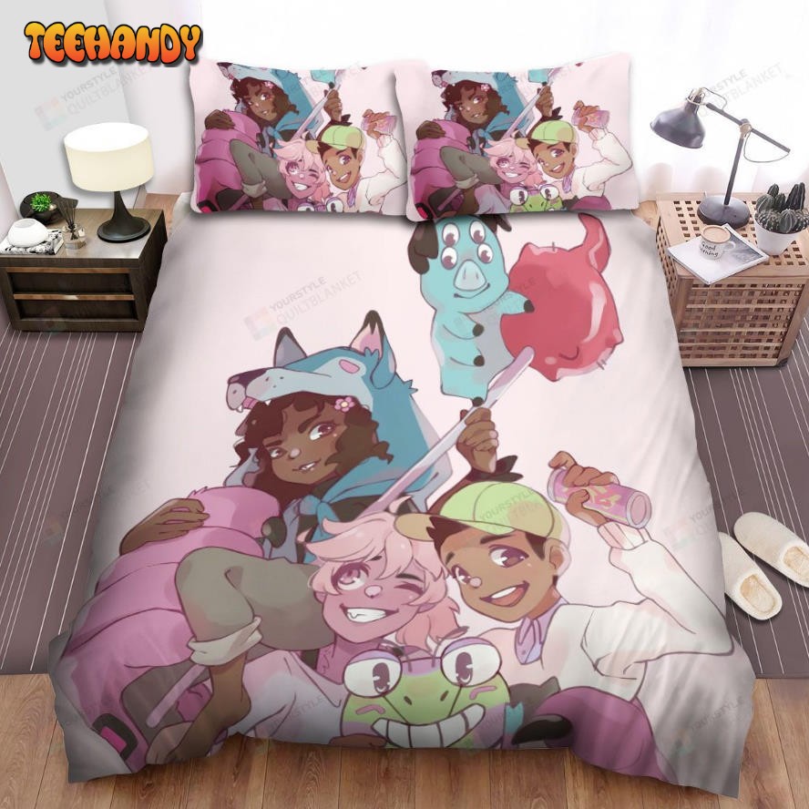 Kipo And The Age Of Wonderbeasts Main Characters Having Fun Bedding Sets