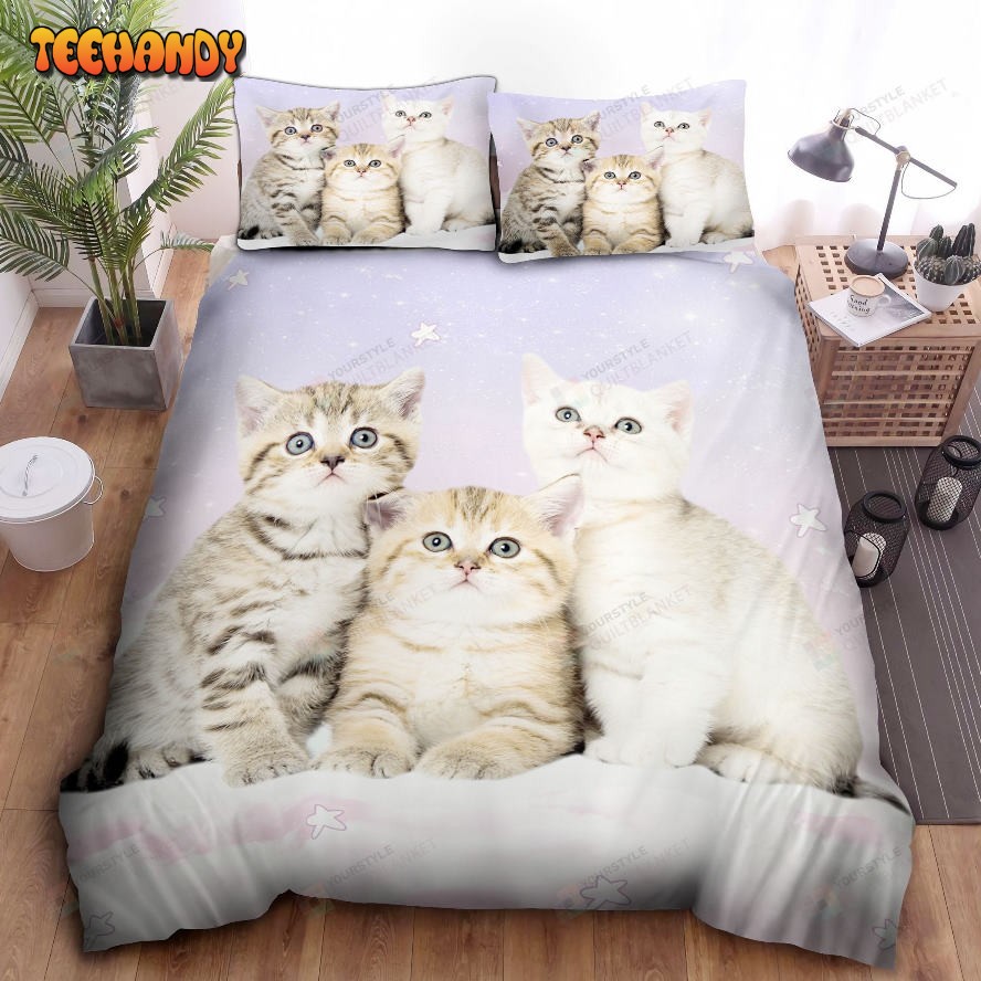 Kitten Cat Cute Bed Sheets Spread Duvet Cover Bedding Sets