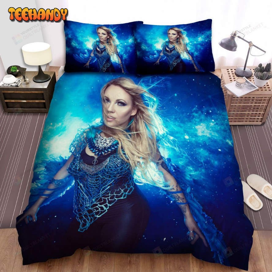 Kobra And The Lotus Band Blue Background Spread Comforter Bedding Sets