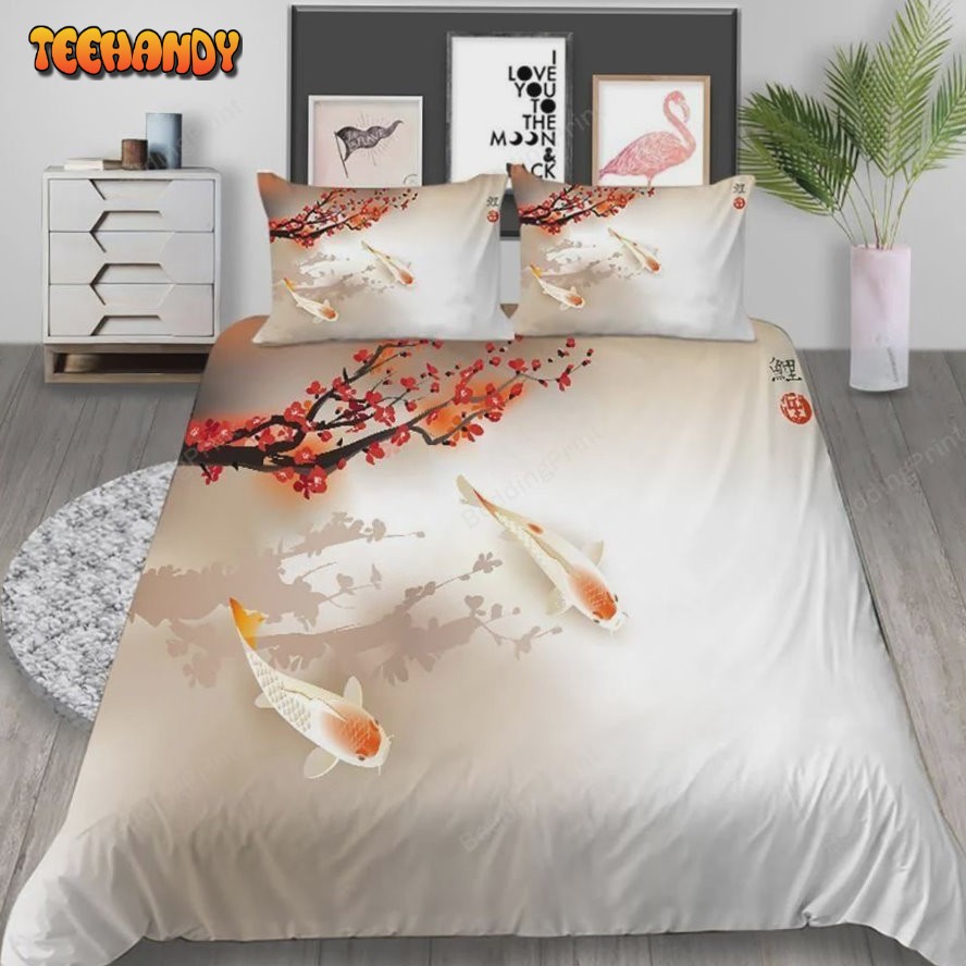 Koi Chinese Bed Sheets Duvet Cover Bedding Sets