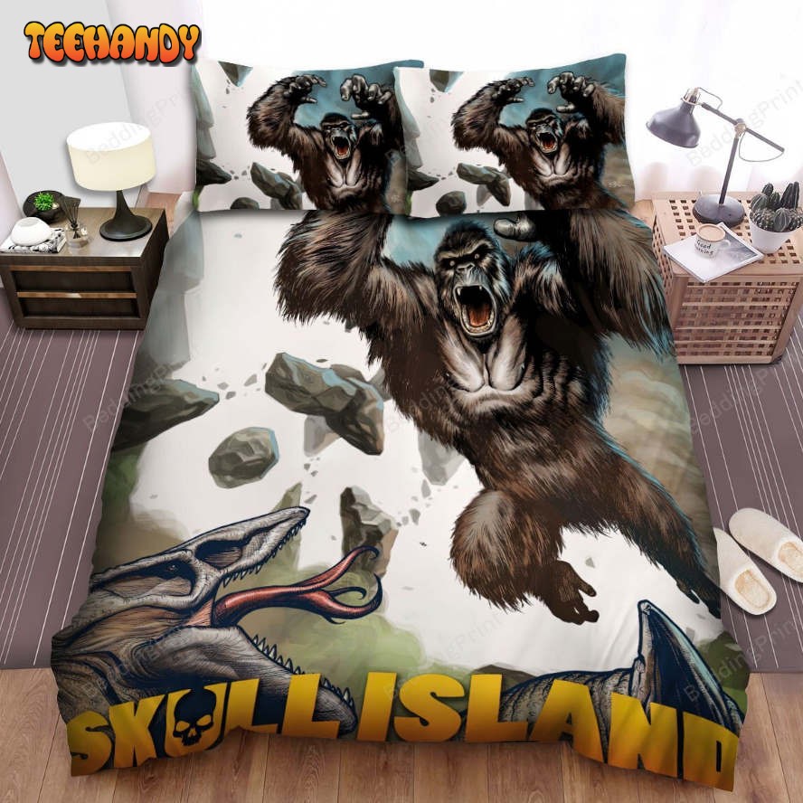Kong Skull Island (2017) Movie Art 2 Bed Sheets Duvet Cover Bedding Sets