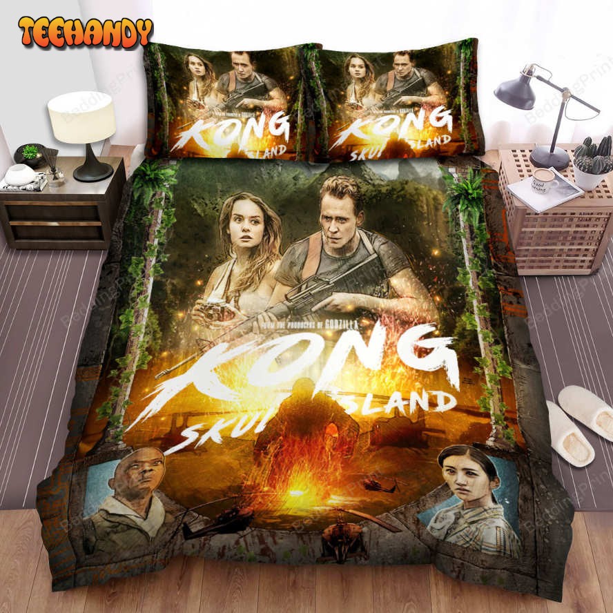 Kong Skull Island (2017) Movie Art 8 Bed Sheets Duvet Cover Bedding Sets
