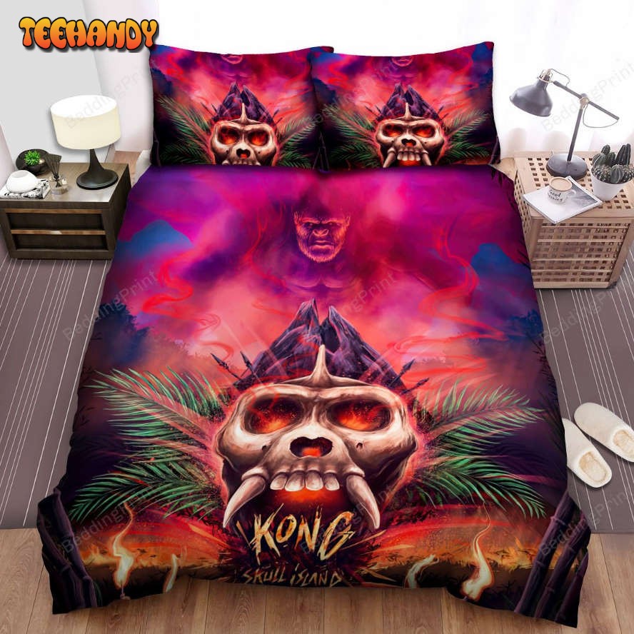 Kong Skull Island (2017) Movie Digital Art 2 Bed Sheets Duvet Cover Bedding Sets
