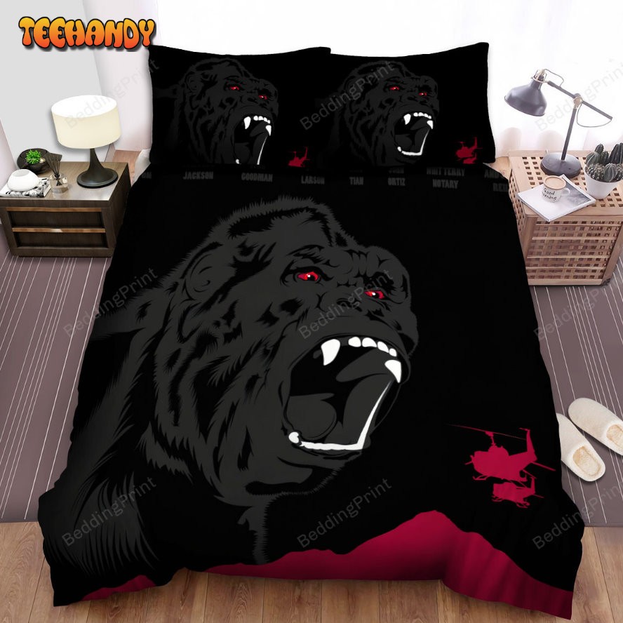 Kong Skull Island (2017) Movie Digital Art 3 Bed Sheets Duvet Cover Bedding Sets