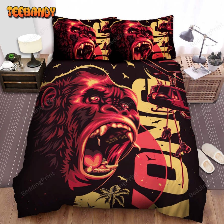 Kong Skull Island (2017) Movie Digital Art Bed Sheets Duvet Cover Bedding Sets