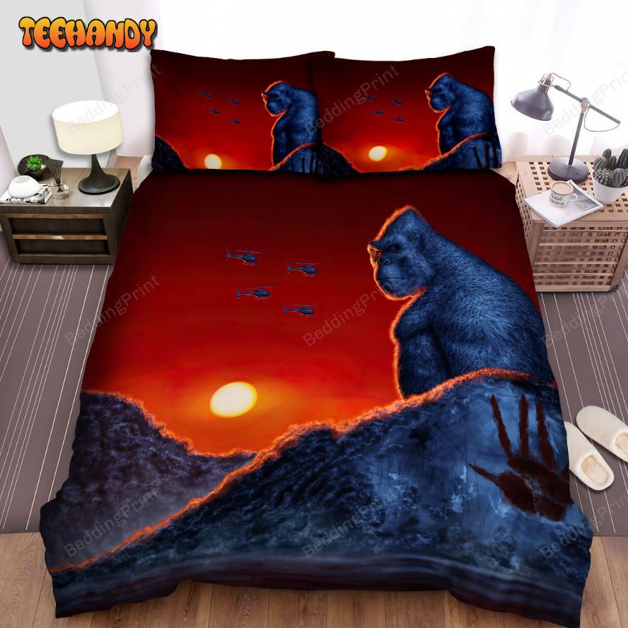 Kong Skull Island (2017) Movie Illustration 2 Bed Sheets Duvet Cover Bedding Sets