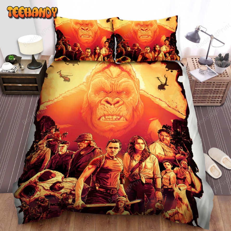 Kong Skull Island (2017) Movie Illustration 7 Bed Sheets Duvet Cover Bedding Sets