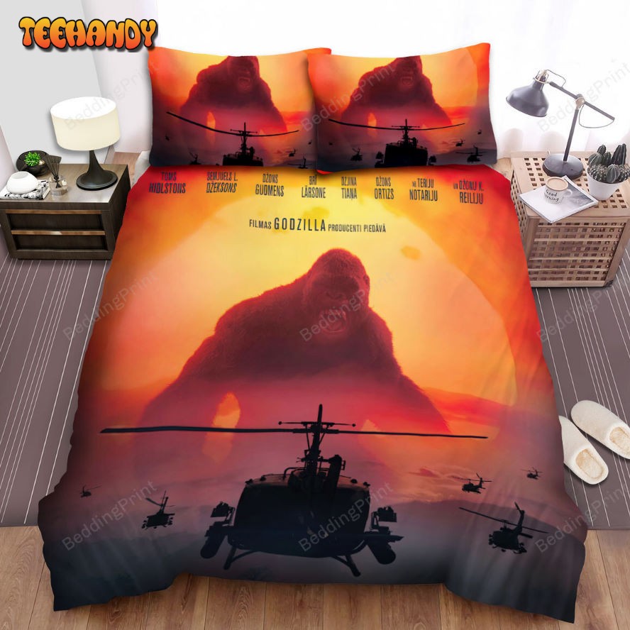 Kong Skull Island (2017) Movie Poster 2 Bed Sheets Duvet Cover Bedding Sets