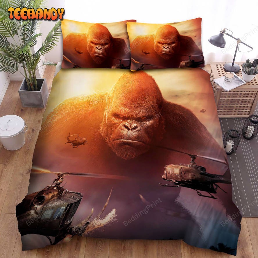 Kong Skull Island (2017) Movie Poster 3 Bed Sheets Duvet Cover Bedding Sets