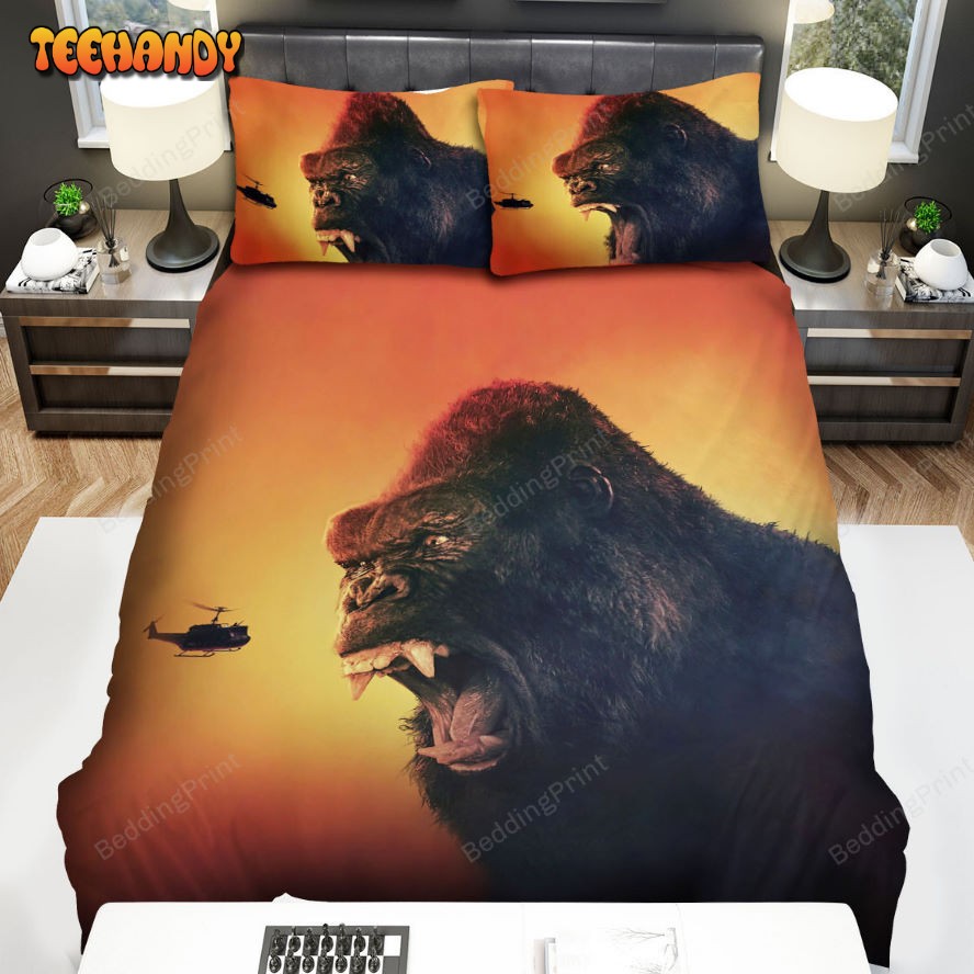 Kong Skull Island (2017) Movie Poster 4 Bed Sheets Duvet Cover Bedding Sets