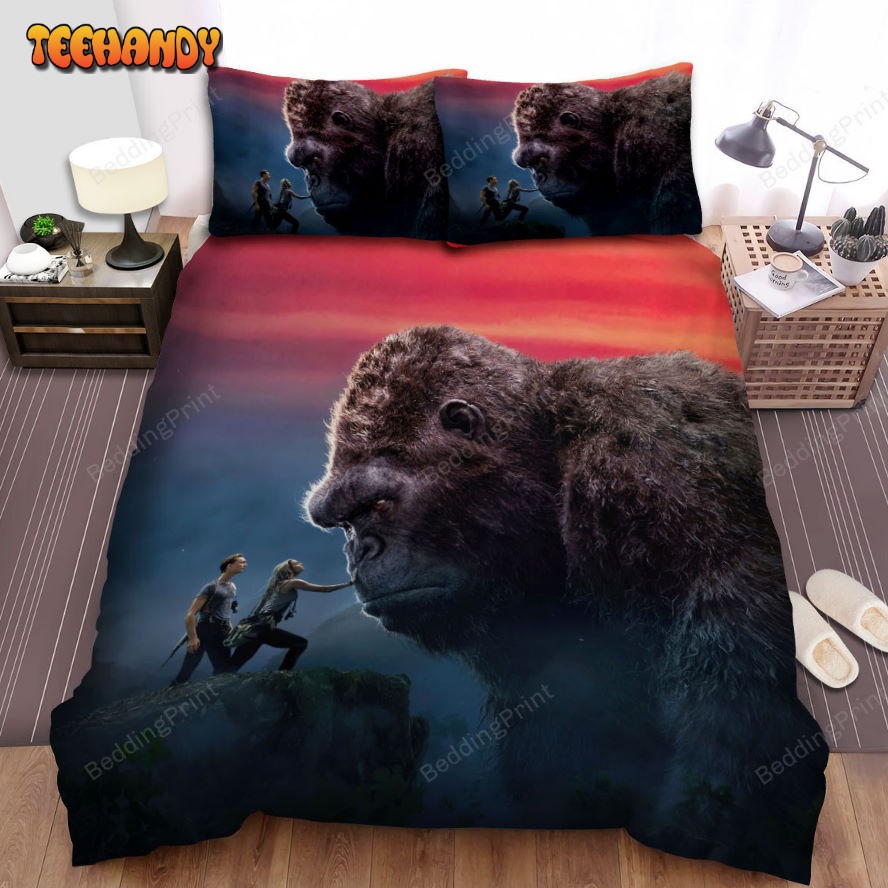 Kong Skull Island (2017) Movie Poster Fanart 2 Bed Sheets Duvet Cover Bedding Sets