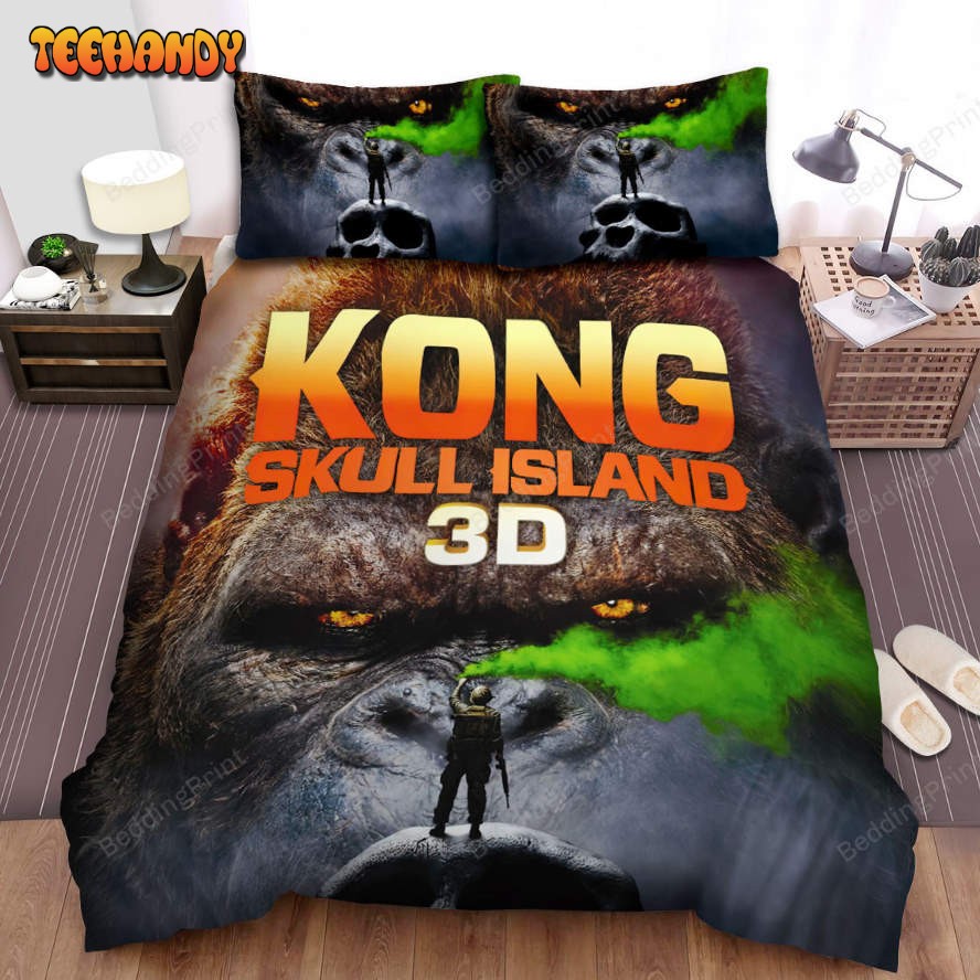 Kong Skull Island (2017) Movie Poster Fanart 3 Bed Sheets Duvet Cover Bedding Sets