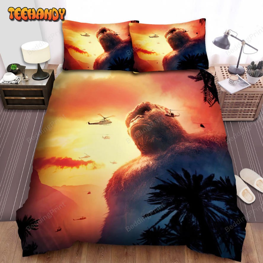 Kong Skull Island (2017) Movie Poster Fanart 5 Bed Sheets Duvet Cover Bedding Sets