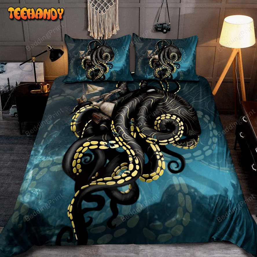 Kraken Octopus King Of The Seven Seas Bed Sheets Duvet Cover Bedding Sets