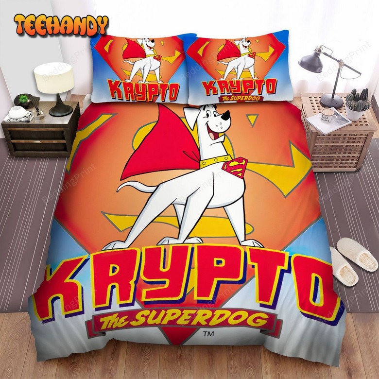 Krypto The Superdog Logo Bed Sheets Spread Duvet Cover Bedding Sets