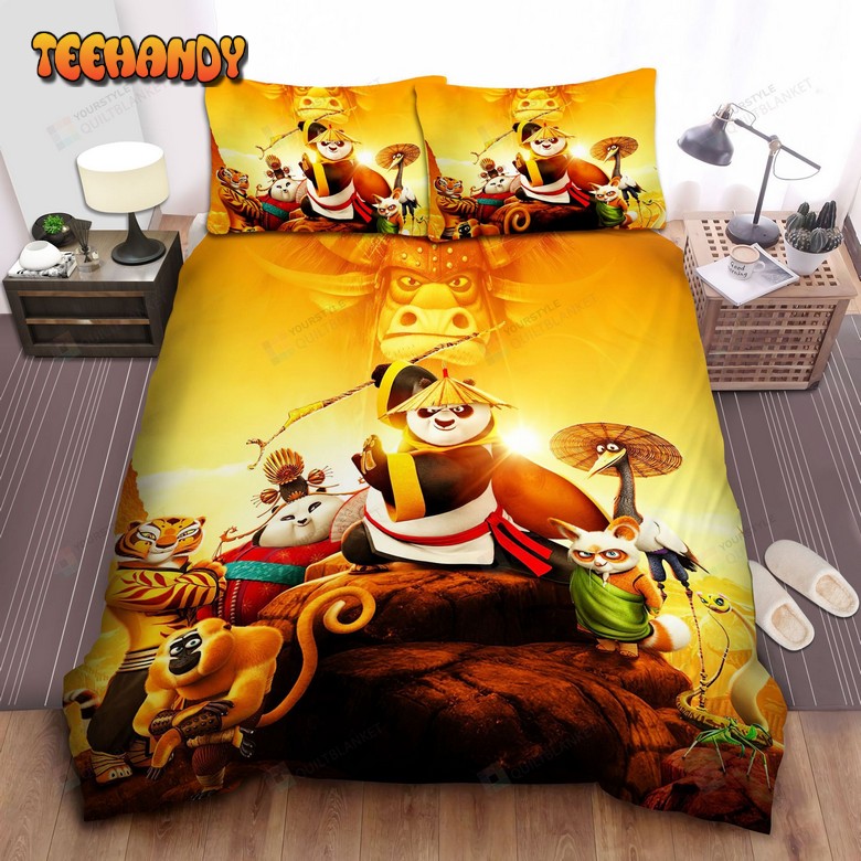 Kung Fu Panda 3 All Characters Buffalo And Mountains Bedding Sets