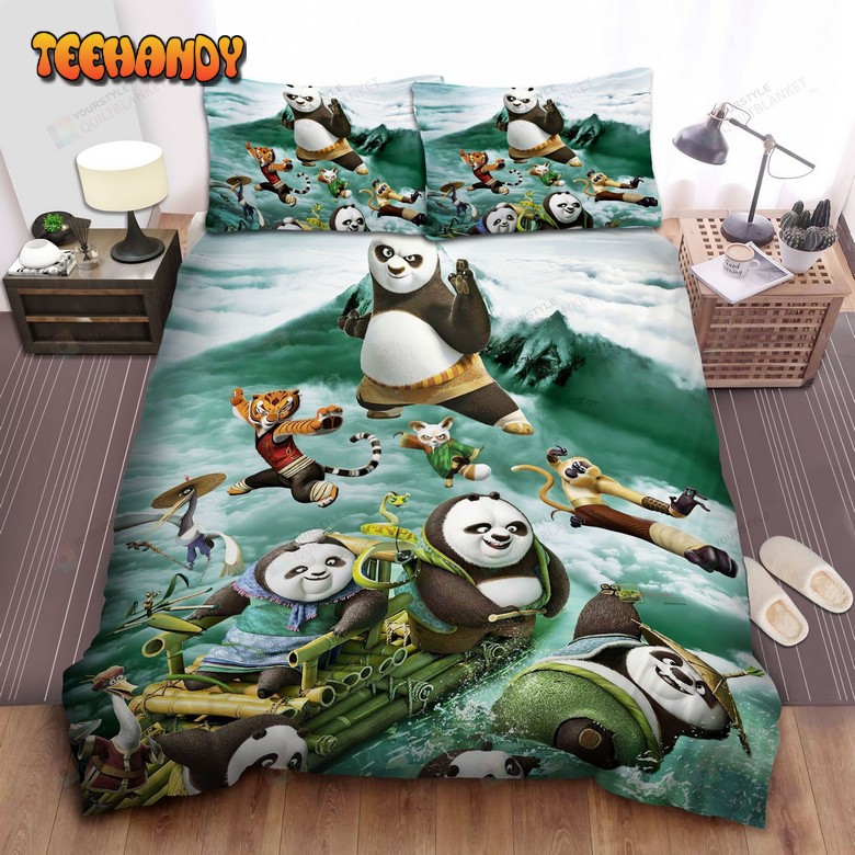 Kung Fu Panda All Characters Spread Comforter Duvet Cover Bedding Sets