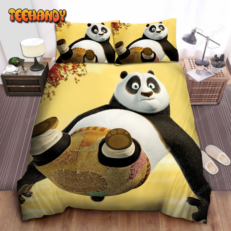 Kung Fu Shifu Kicking Po Panda Bed Sheets Duvet Cover Bedding Sets