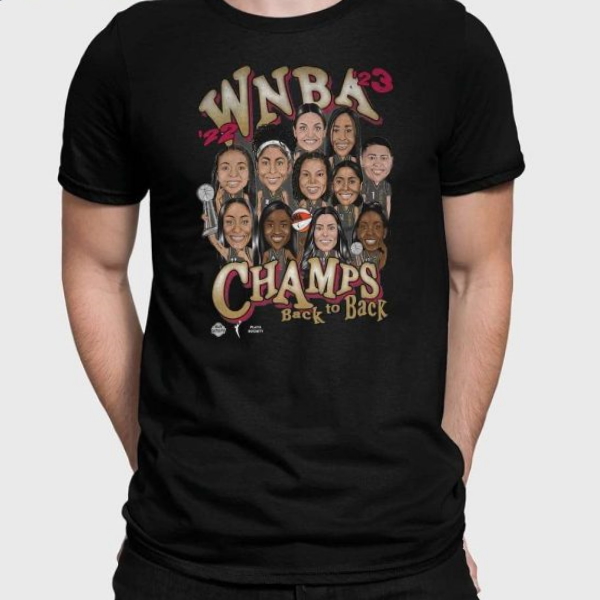Las Vegas Aces Playa Society Back-To-Back Wnba Finals Champions Roster Shirt