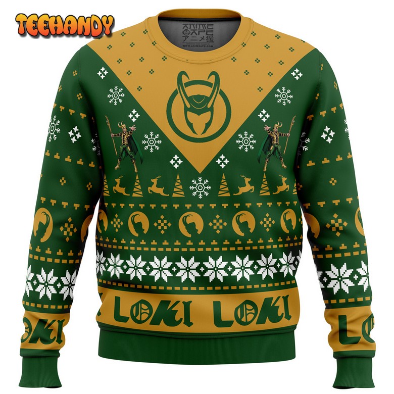 Let Earth Receive Her King Loki Marvel Ugly Christmas Sweater