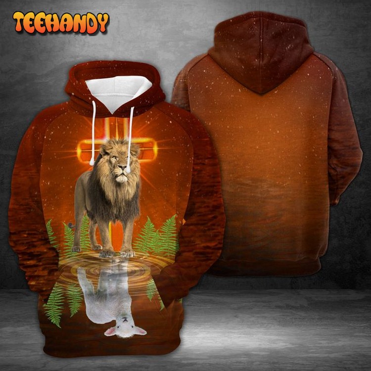 Lion And 3D Printed Hoodie Zipper Hoodie