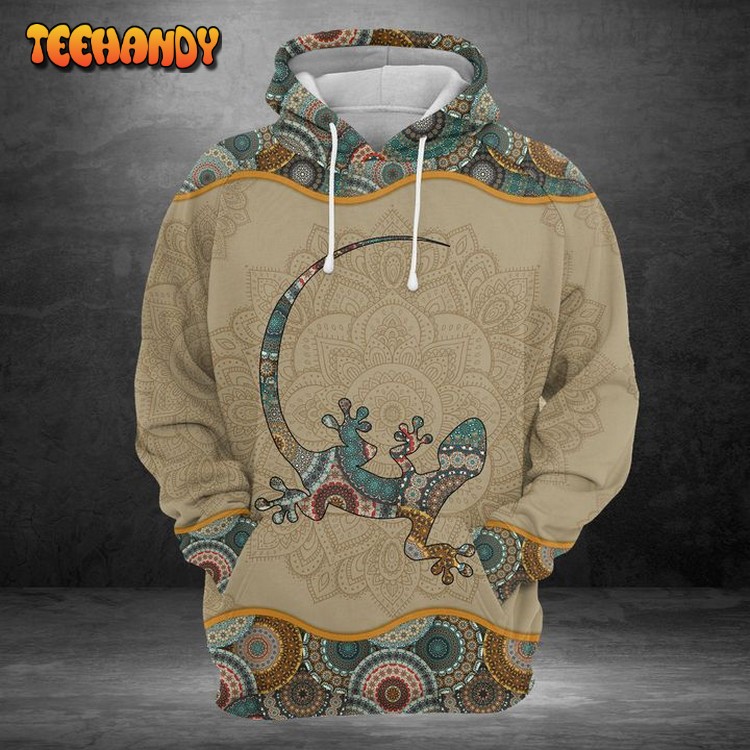 Lizard Mandala 3D Printed Hoodie Zipper Hoodie