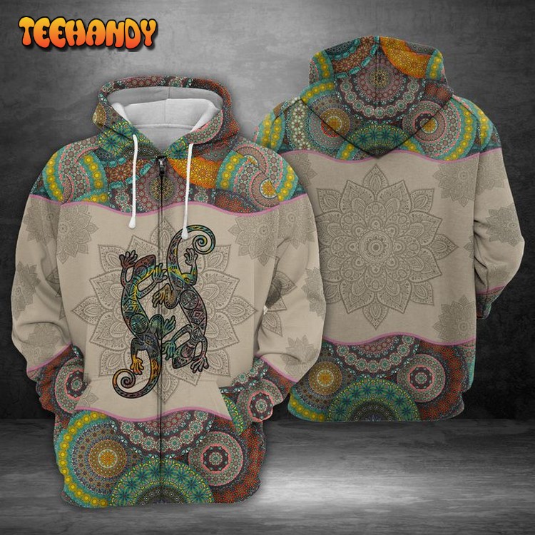 Lizards 3D Printed Hoodie Zipper Hoodie