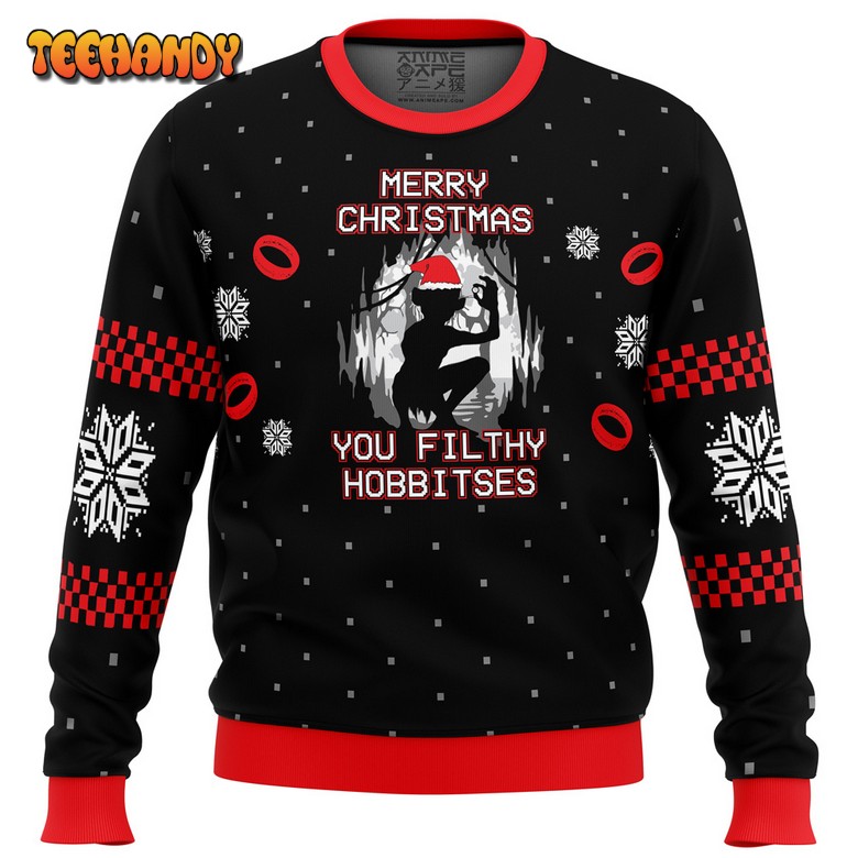 Lord of the Rings Filthy Hobitses Ugly Christmas Sweater