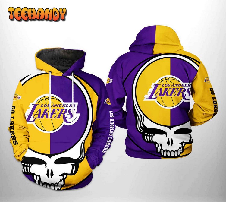 Los Angeles Lakers NBA Grateful Dead 3D Printed Hoodie Zipper Hoodie