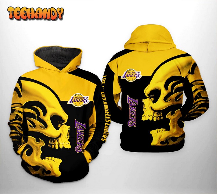 Los Angeles Lakers NBA Skull Team 3D Printed Hoodie