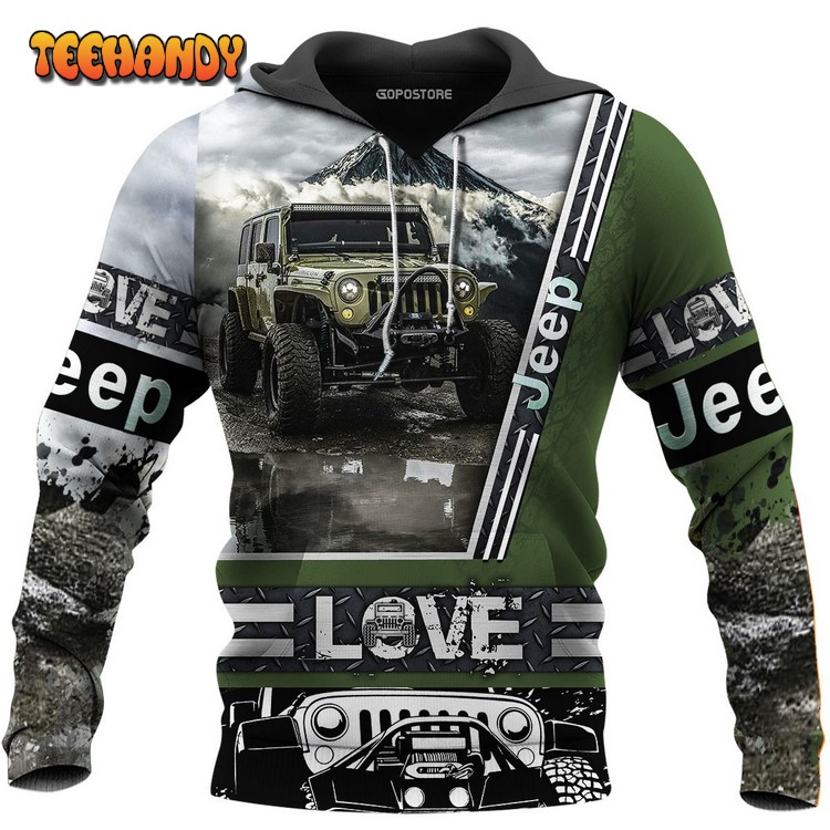 Love Jeep 3D Printed Hoodie Zipper Hoodie