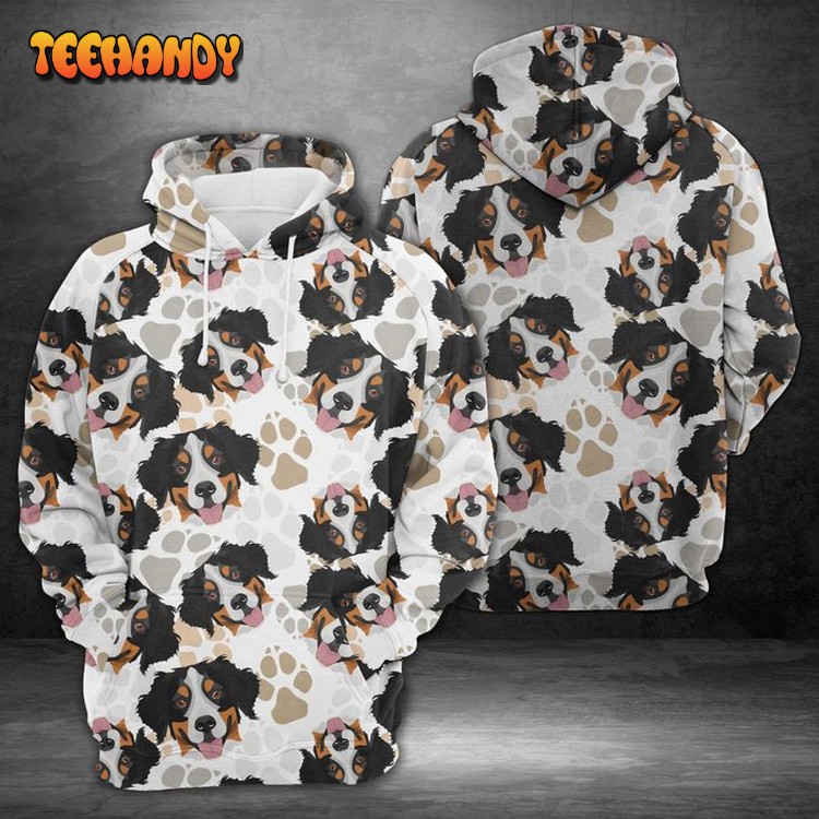 Lovely Bernese Mountain Dog 3D Printed Hoodie Zipper Hoodie