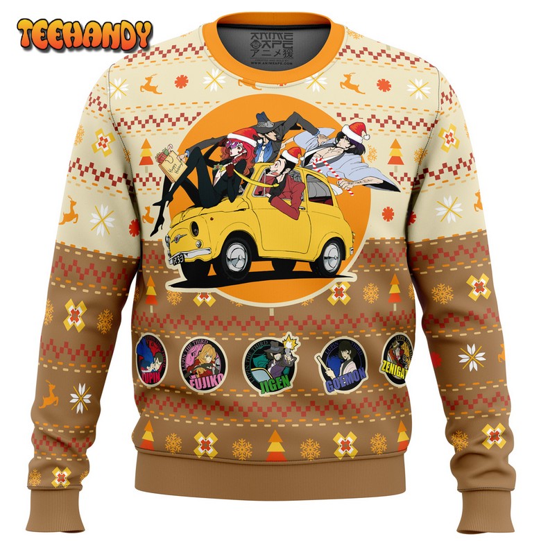 Lupin the 3rd Happy Trip Ugly Christmas Sweater