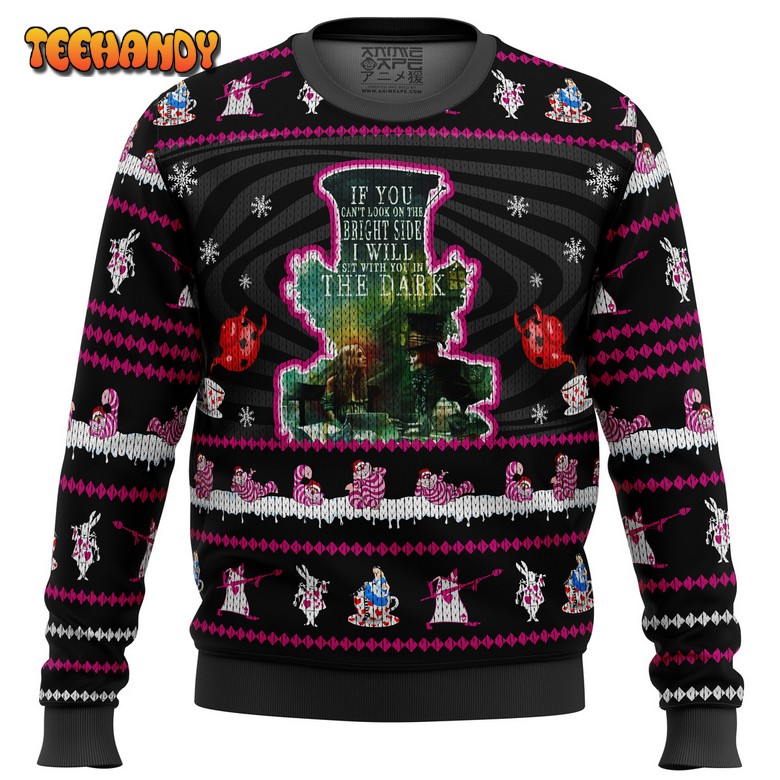 Mad Hatter Alice In Wonderland Ugly Christmas Sweater