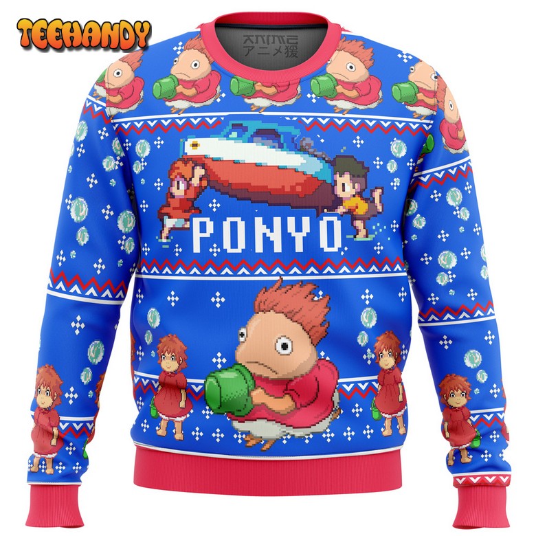 Magical PONYO Ugly Christmas Sweater