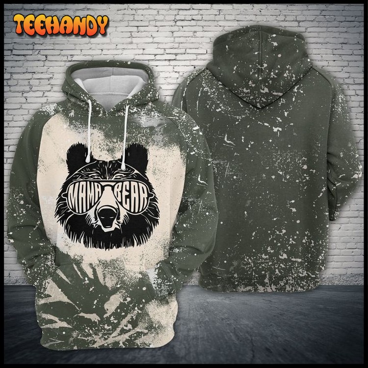 Mama Bear 3D Printed Hoodie Zipper Hoodie