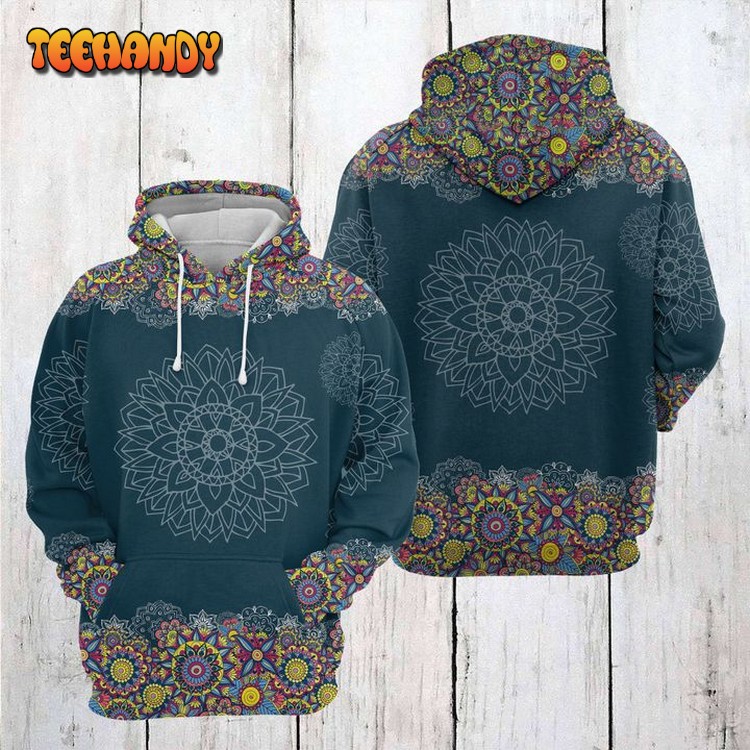 Mandala 3D Printed Hoodie Zipper Hoodie