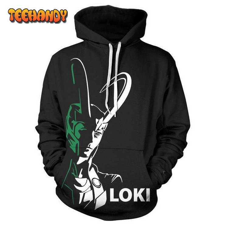 Marvel Avengers Loki 3D Printed Hoodie Zipper Hoodie