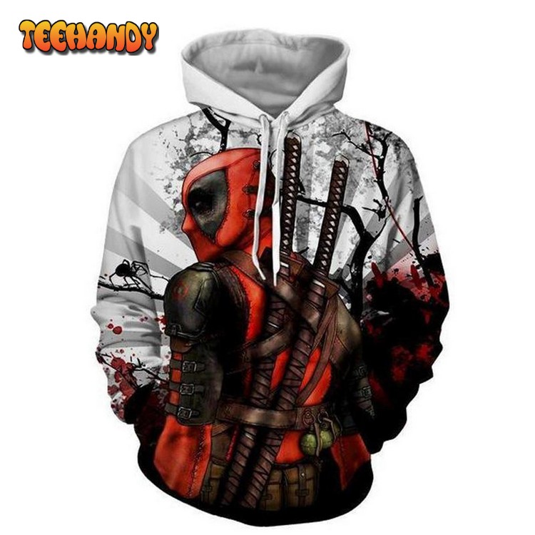 Marvel Deedpool 3D Printed Hoodie Zipper Hoodie