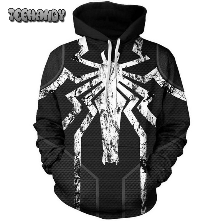 Marvel Venom Spider Man 3D Printed Hoodie Zipper Hoodie